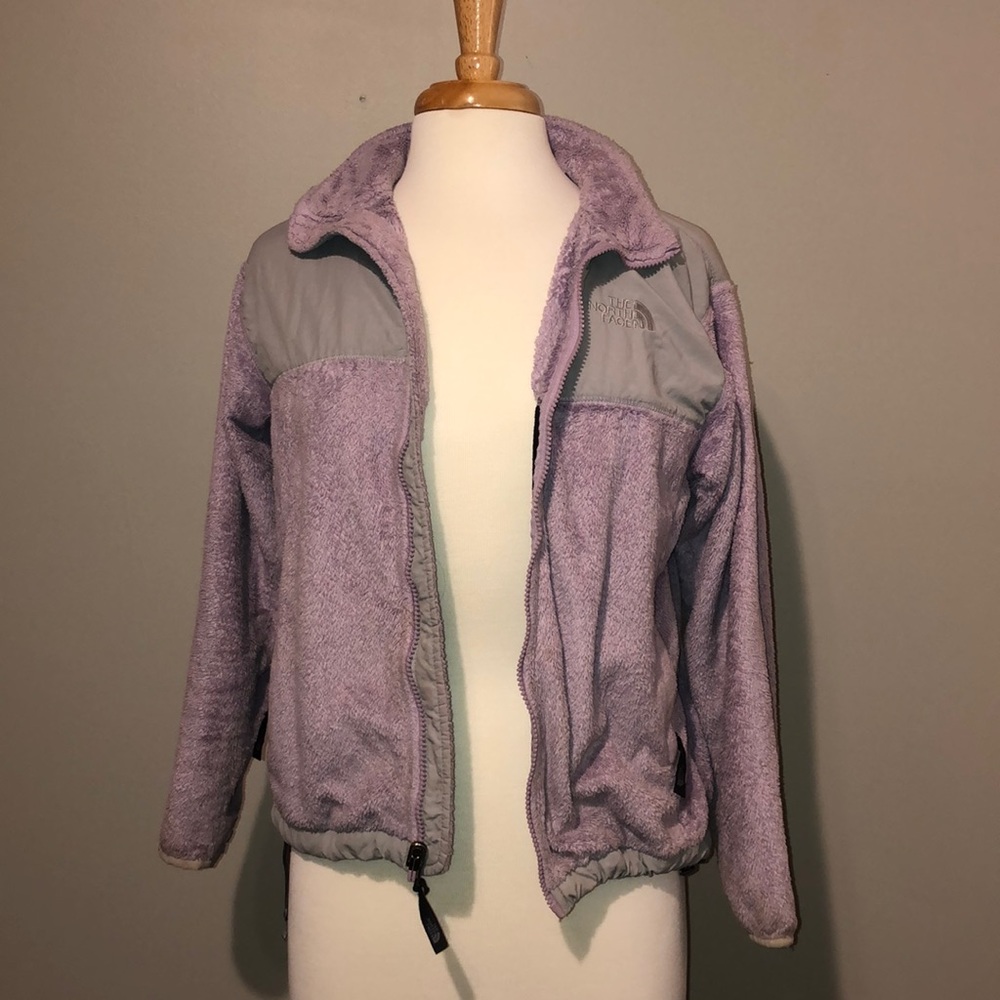 Fuzzy purple The North Face jacket!